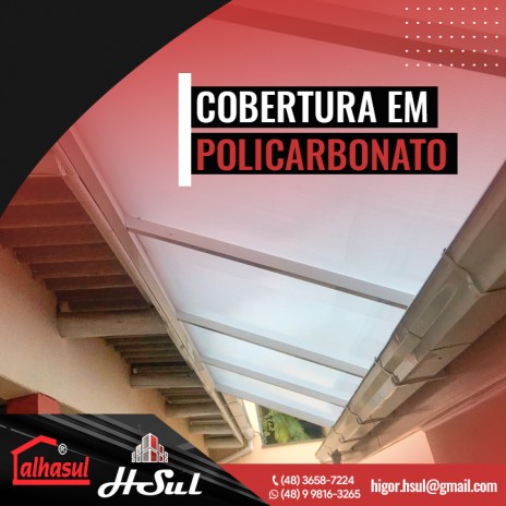 Cobertura em  policarbonato