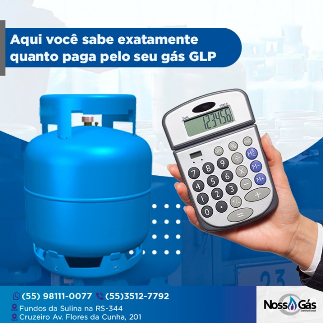 Aqui você sabe exatamente quanto paga pelo seu gás GLP