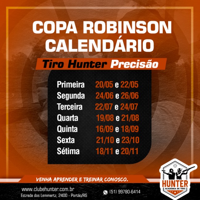 Copa Robinson - Calendário Tiro Hunter Precisão