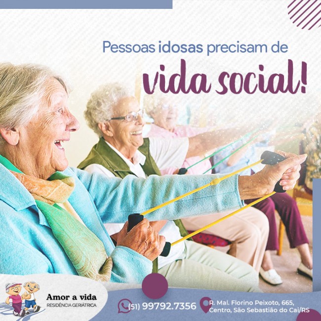 Pessoas idosas precisam de vida social