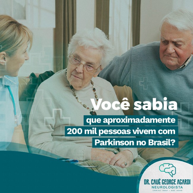 Você sabia que aproximadamente 200 mil pessoas vivem com Parkinson no Brasil?