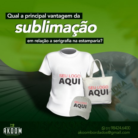 Qual a principal vantagem da sublimação em relação a serigrafia na estamparia?