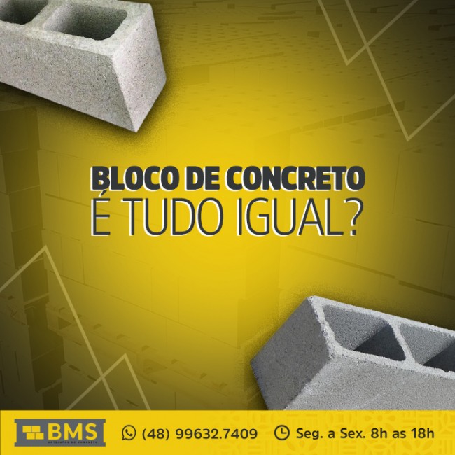 Bloco de concreto é tudo igual?