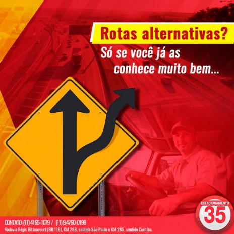 Rotas alternativas? Só se você já as conhece muito bem