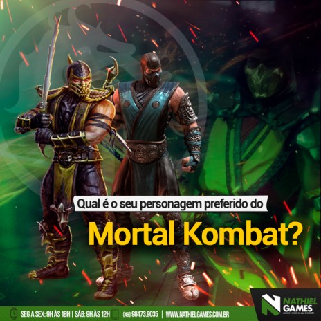 Qual é o seu personagem preferido do Mortal Kombat?