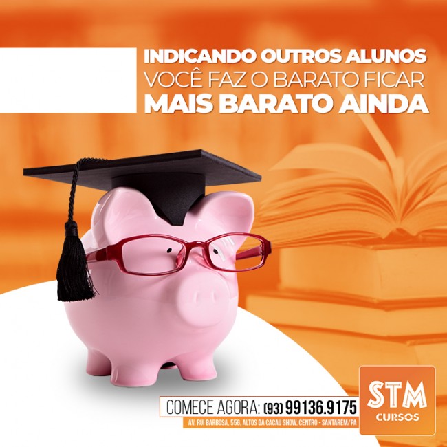 Indicando outros alunos você faz o barato ficar mais barato ainda