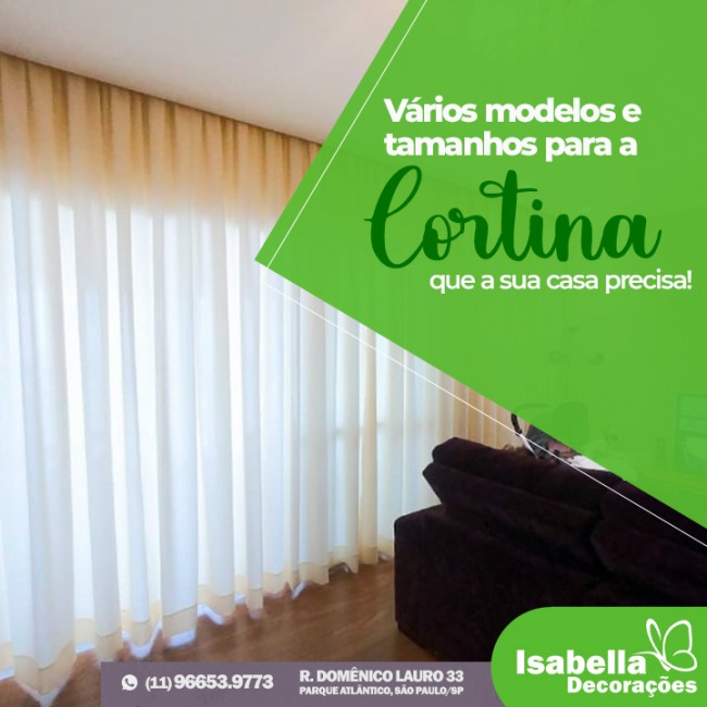 Vários modelos e tamanhos para a Cortina que a sua casa precisa!