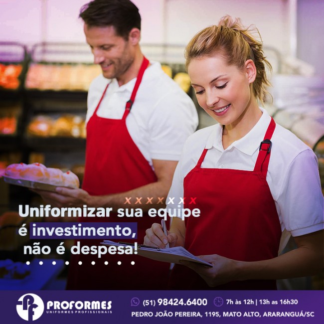 Uniformizar sua equipe é investimento, não é despesa!