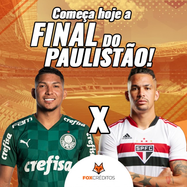 Começa hoje a final do Paulistão entre Palmeiras e São Paulo