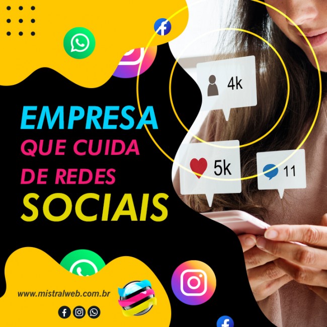 Empresa que cuida de redes sociais