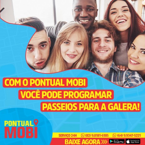 Com o Pontual Mobi você pode programar passeios para a galera