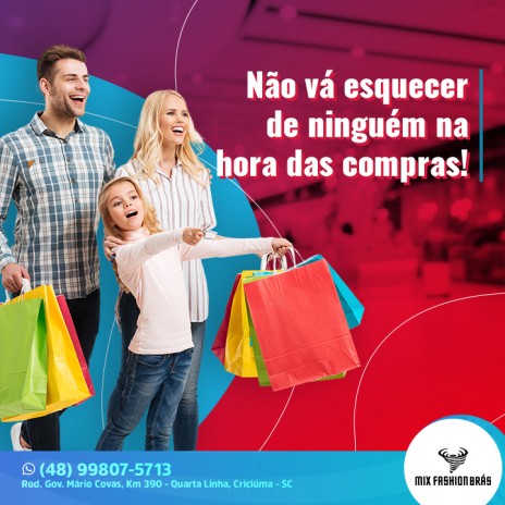 Não vá esquecer de ninguém na hora das compras!