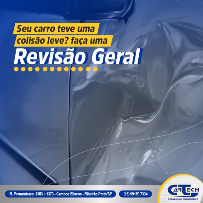 Seu carro teve uma colisão leve? Não deixe de fazer uma revisão geral -