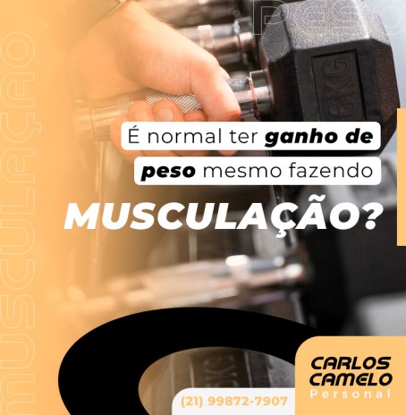 É normal ter ganho de peso mesmo fazendo musculação?