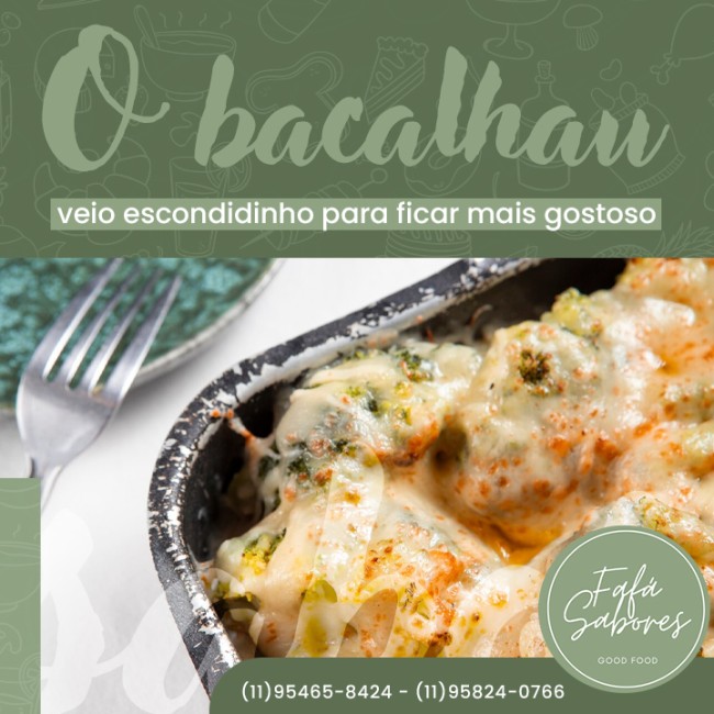 O bacalhau veio escondidinho para ficar mais gostoso