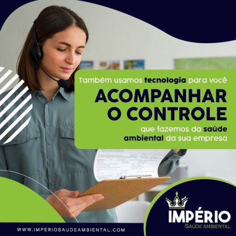 Também usamos tecnologia para você acompanhar o controle que fazemos da saúde ambiental da sua empresa