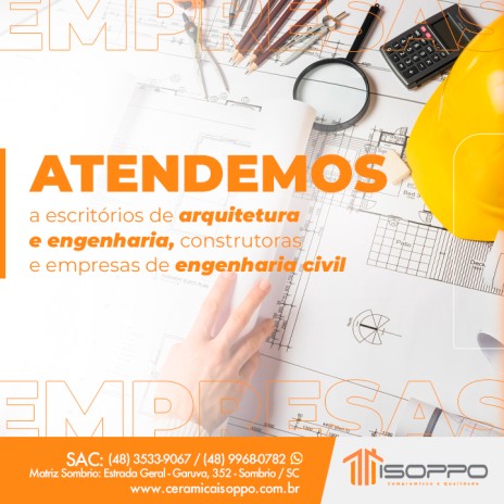 Atendemos a escritórios de arquitetura e engenharia, construtoras e empresas de engenharia civil