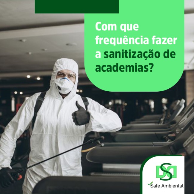 Com que frequência fazer a sanitização de academias?