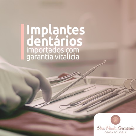Implantes dentários importados com garantia vitalícia