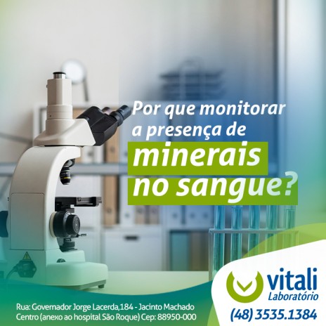 Por que monitorar a presença de minerais no sangue?