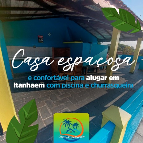 Casa espaçosa e confortável para alugar em Itanhaem com piscina e churrasqueira