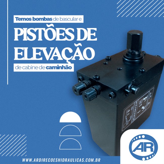 Temos bombas de bascular e pistões de elevação de cabine de caminhão