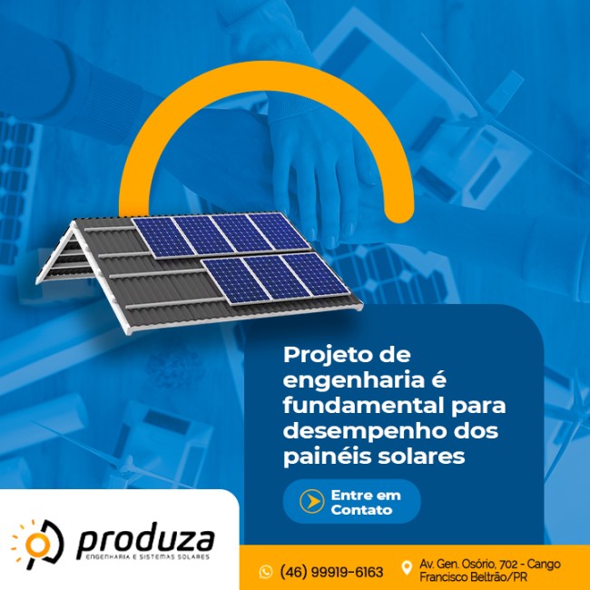 Projeto de engenharia é fundamental para desempenho dos painéis solares