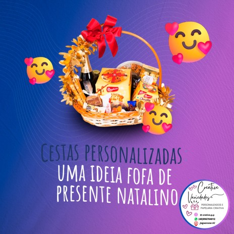 Cestas personalizadas: uma ideia fofa de presente natalino