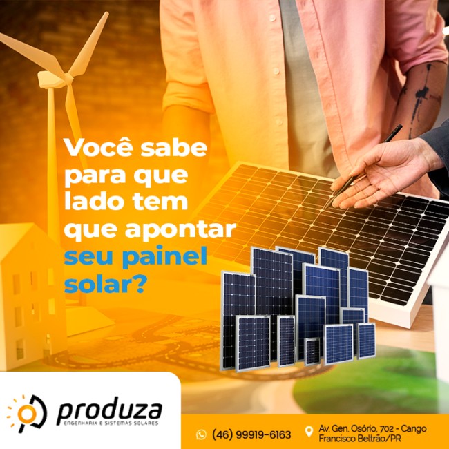 Você sabe para que lado tem que apontar seu painel solar?