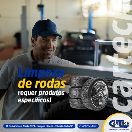 Limpeza de rodas requer produtos específicos