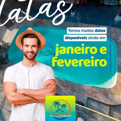 Temos muitas datas disponíveis ainda em janeiro e fevereiro