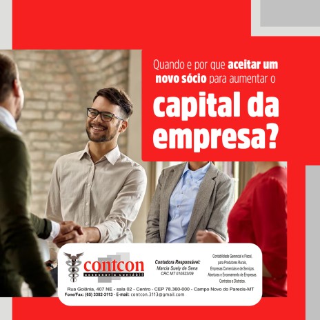 Quando e por que aceitar um novo sócio para aumentar o capital da empresa?