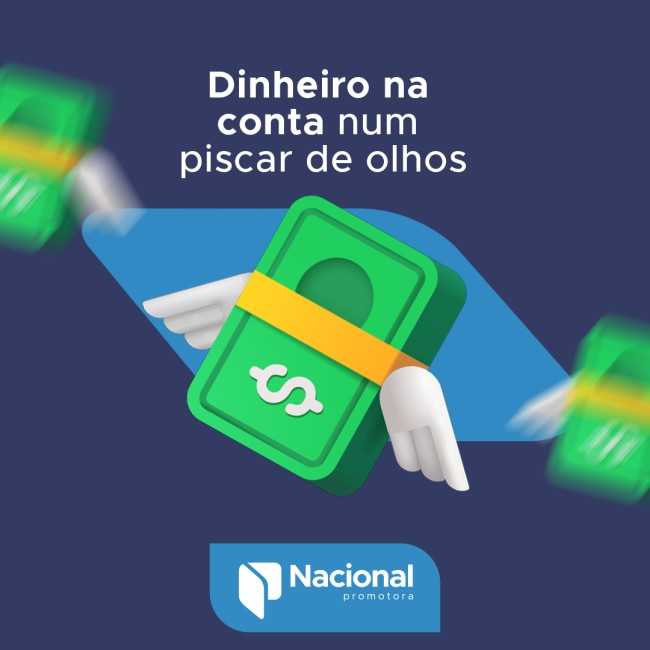 Dinheiro na conta num piscar de olhos