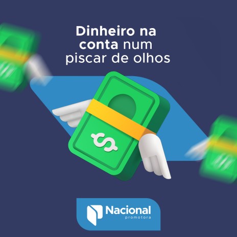 Dinheiro na conta num piscar de olhos