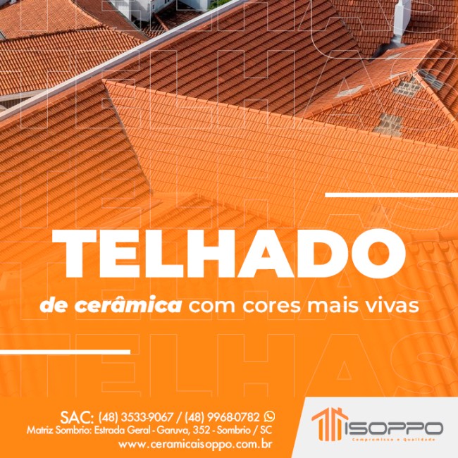 Telhado de cerâmica com cores mais vivas