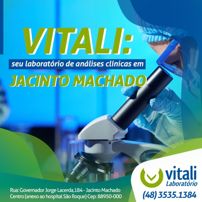 Vitali: seu laboratório de análises clínicas em Jacinto Machado
