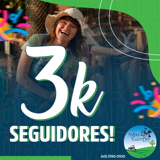 Agradecer os 3k de seguidores