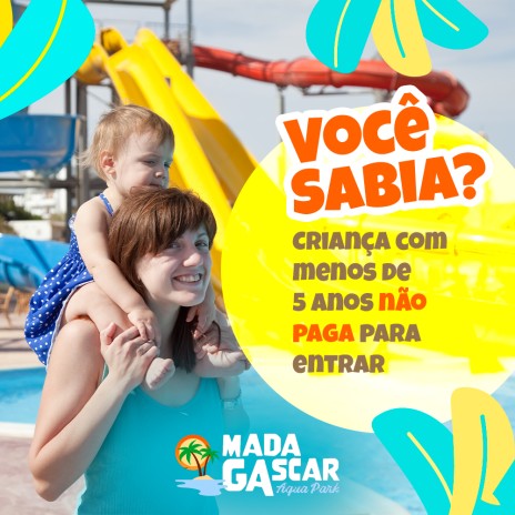 Criança com menos de 5 anos não paga para entrar