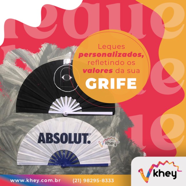 Leques personalizados, refletindo os valores da sua grife