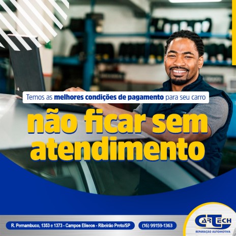 Temos as melhores condições de pagamento para seu carro não ficar sem atendimento
