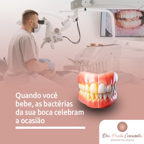 Quando você bebe, as bactérias da sua boca celebram a ocasião