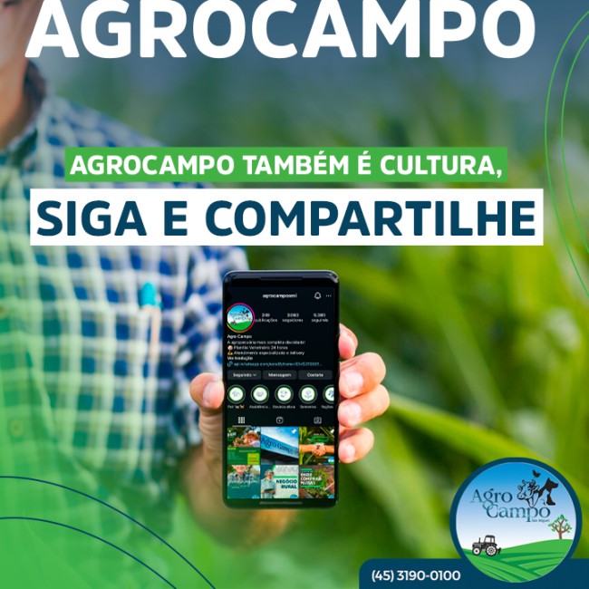Agrocampo também é cultura, siga e compartilhe