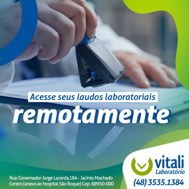 Acesse seus laudos laboratoriais remotamente