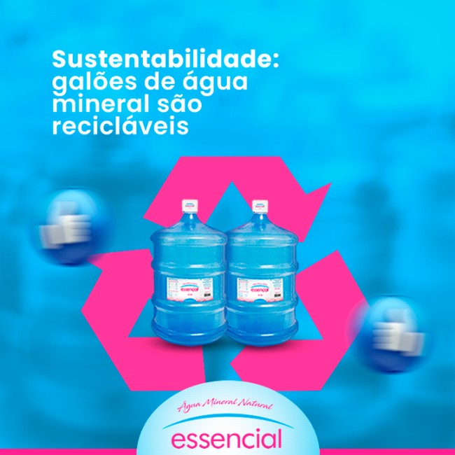 Sustentabilidade: galões de água mineral são recicláveis
