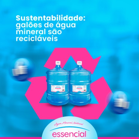 Sustentabilidade: galões de água mineral são recicláveis
