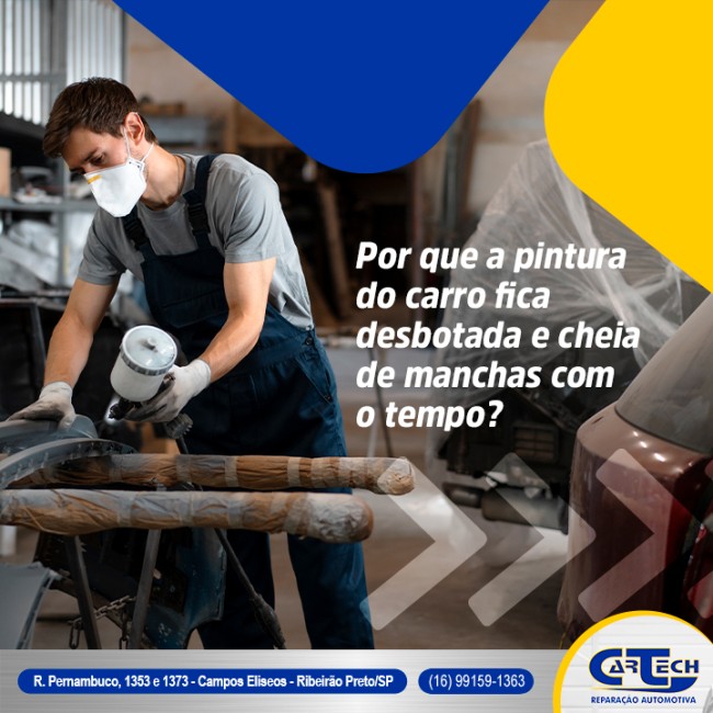 Por que a pintura do carro fica desbotada e cheia de manchas com o tempo?