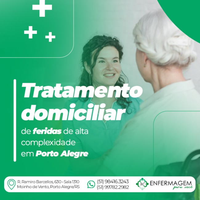 Tratamento domiciliar de feridas de alta complexidade em Porto Alegre