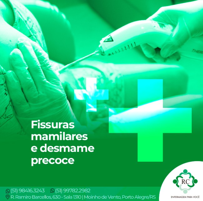 Fissuras mamilares e desmame precoce