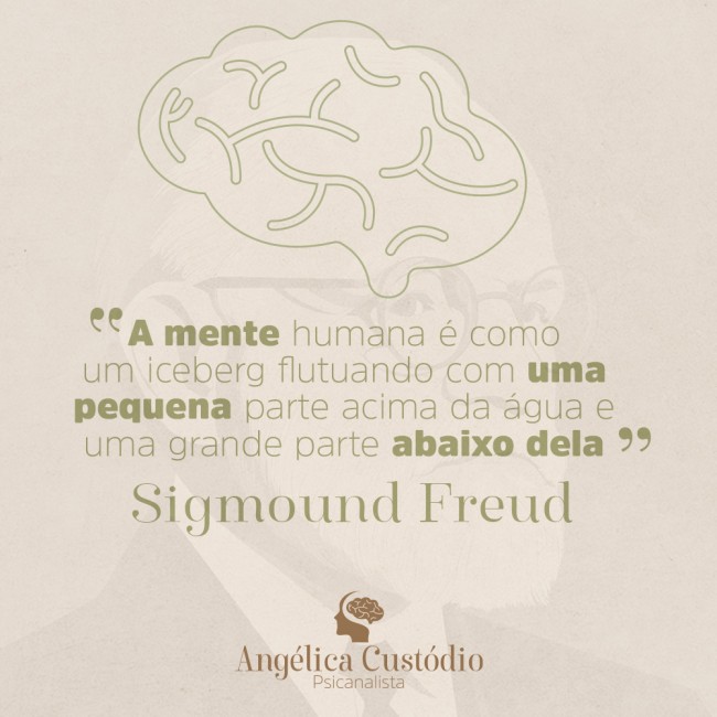 “A mente humana é como um iceberg flutuando com uma pequena parte acima da água e uma grande parte abaixo dela” Sigmound Freud