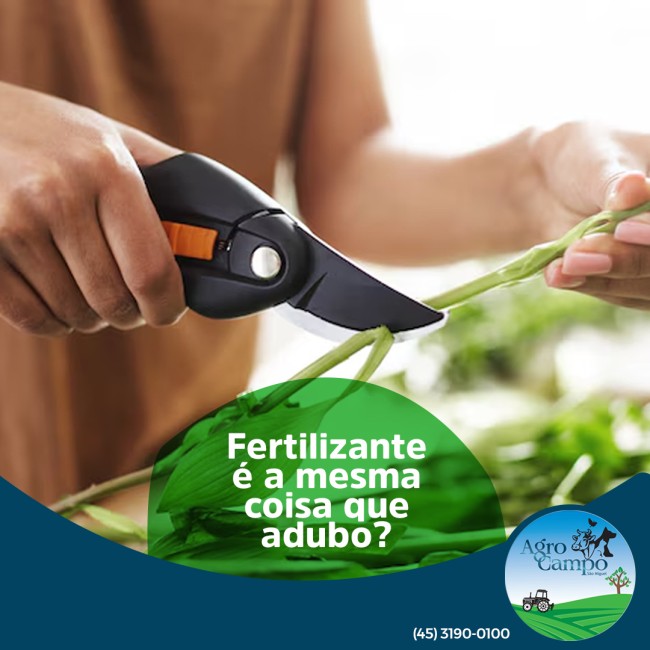 Fertilizante é a mesma coisa que adubo?